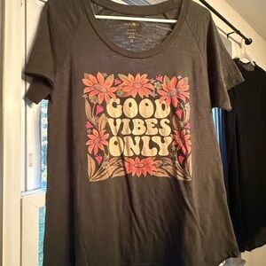 NATURAL LIFE Floral Graphic Tee - Brown